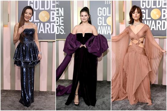 Thảm đỏ Quả cầu vàng: Selena Gomez phát tướng, Jenna Ortega quyến rũ