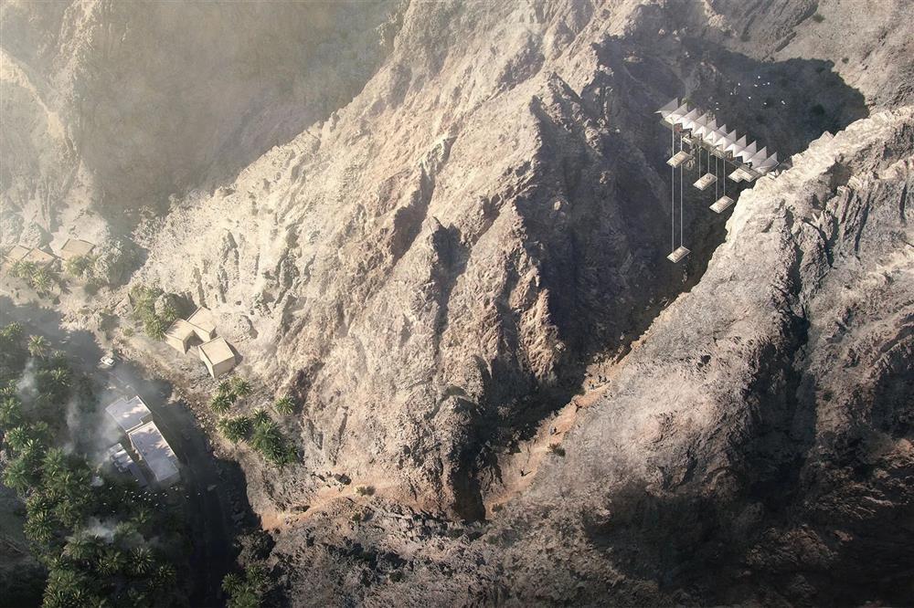 Khu nghỉ dưỡng lều siêu sang treo giữa 2 vách núi cao trăm mét-1