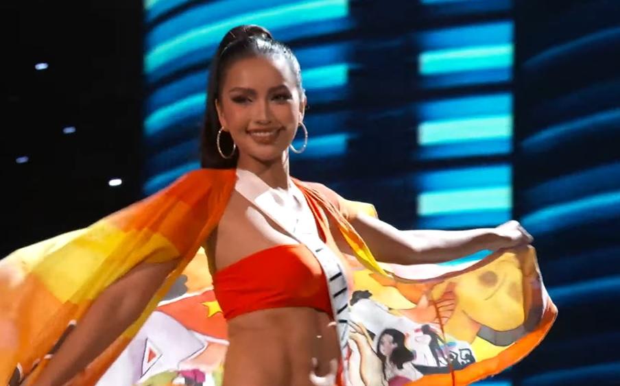 Ngọc Châu sáng bikini, an toàn dạ hội tại bán kết Miss Universe-25