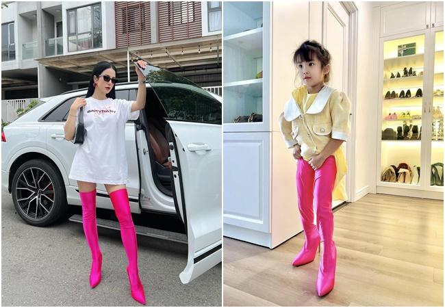 Con gái Diệp Lâm Anh mặc đồ của mẹ nhìn cực hài-1