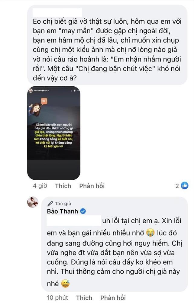 Phản ứng Bảo Thanh khi bị chất vấn bơ fan ngoài đường-3