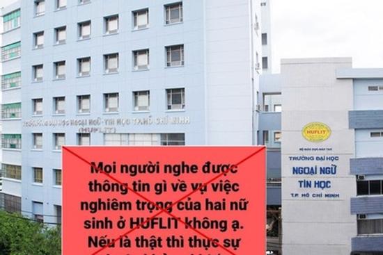 Khởi tố vụ án tung tin bịa đặt về nữ sinh HUFLIT bị xâm hại