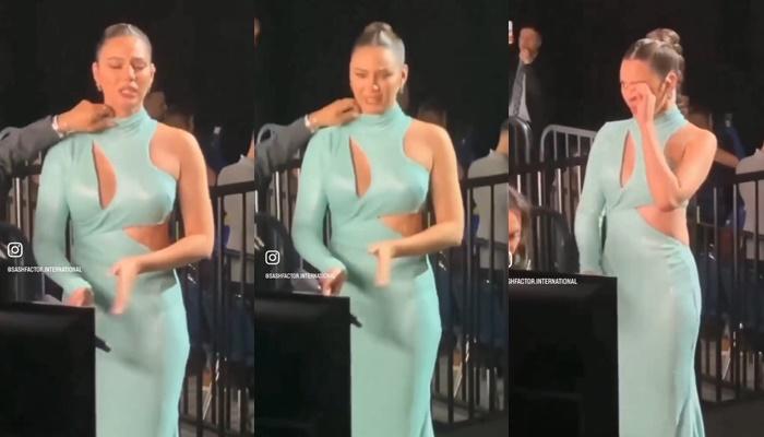 Catriona Gray khóc nghẹn khi dẫn Miss Universe, xúc động lý do-1