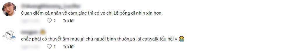 Lê Bống bị Trần Thanh Tâm kéo áo suýt ngã khi cùng làm vedette-4