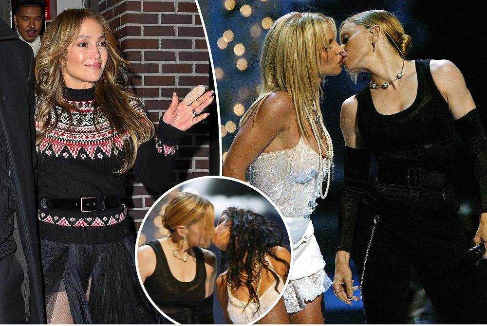 Jennifer Lopez bị Christina Aguilera cướp nụ hôn với Madonna-2
