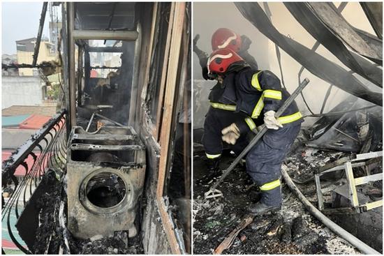 Cháy nhà trên phố cổ Hà Nội chiều 29 Tết