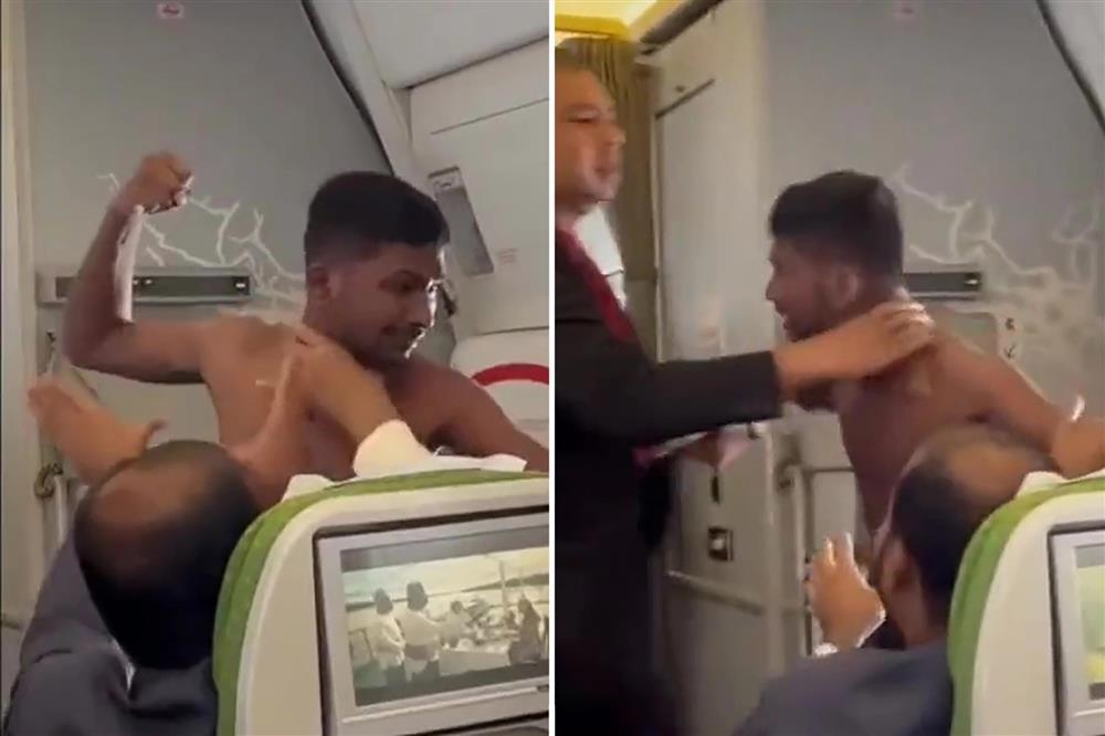 Hành khách cởi trần, đấm nhau túi bụi vì tranh chỗ ngồi trên máy bay-1