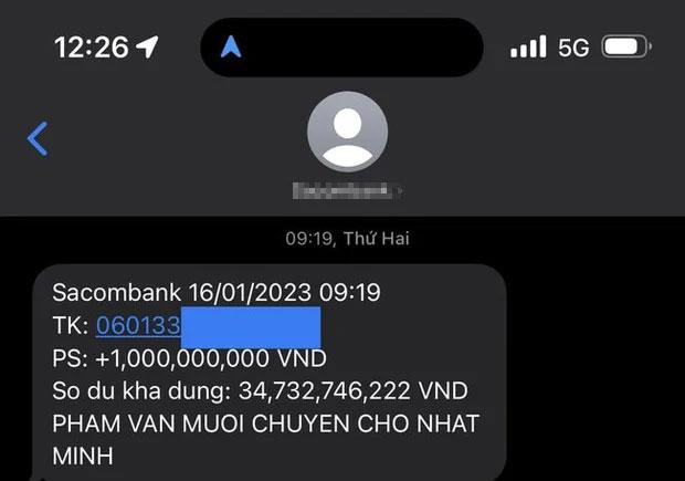 Minh Nhựa khoe bố ruột thưởng Tết 1 tỷ, số dư tài khoản mới sốc-2