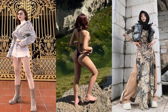 Bật 'mood chiến' dịp Tết: Chi Pu diện bikini, Phương Oanh váy rách