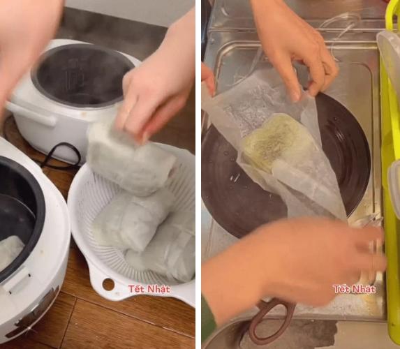 Không có lá dong, du học sinh gói bánh chưng cực kỳ độc đáo-3