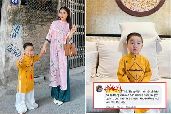 Hòa Minzy nổi đóa khi con trai bị miệt thị ngoại hình ngay đầu năm