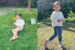 Con gái Hà Hồ 2 tuổi khoe chân dài, thả dáng như siêu mẫu