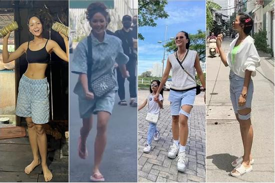 H'Hen Niê liên tục mặc lại đồ cũ đến nhàu nhĩ