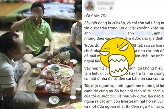 Cô vợ đăng bài 'dằn mặt' anh em xã đoàn rủ chồng đi chơi không về