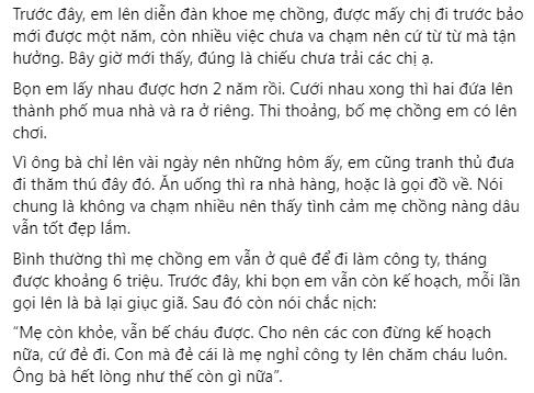 Ở cữ được mẹ chồng phục vụ, xong xuôi bà đòi 15 triệu tiền công-1