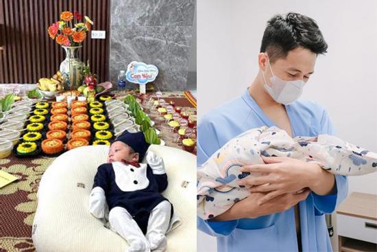 Trần Đình Trọng tổ chức đầy tháng chuẩn rich kid cho quý tử