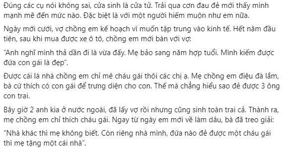 Sinh một lần 3 công chúa, mẹ chồng reo hò tặng luôn 3 căn nhà-1