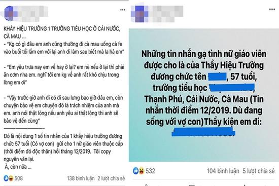 Kết quả xử lý vụ hiệu trưởng bị tố nhắn tin 'yêu thương' nữ giáo viên