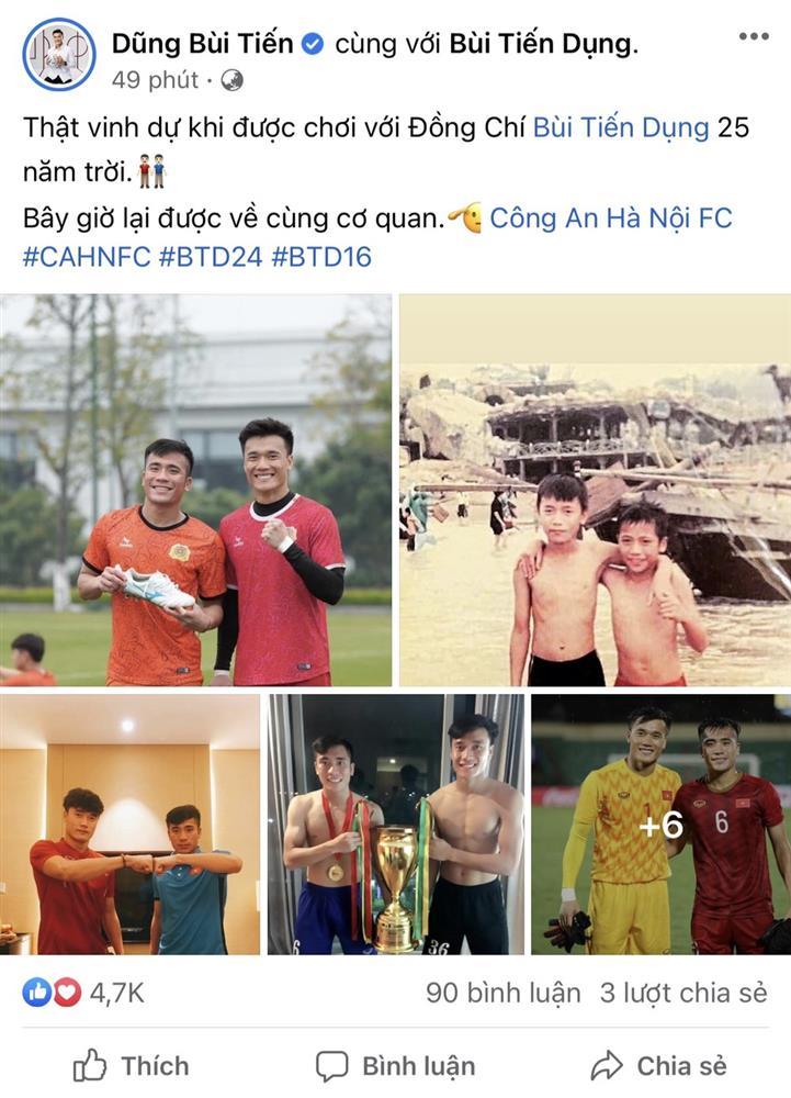 Thủ môn Bùi Tiến Dũng hé lộ ảnh ĐỘC bên em trai nổi tiếng-1