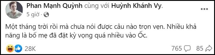 Phan Mạnh Quỳnh hoang mang khi con gái 1 tháng tuổi chưa biết nói-2