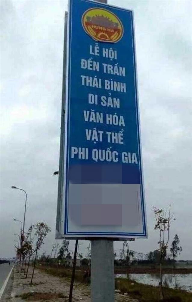 Tranh cãi tấm pano quảng cáo lễ hội đền Trần phi quốc gia-1