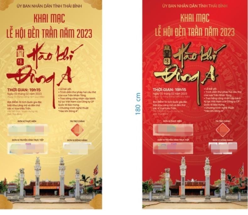 Tranh cãi tấm pano quảng cáo lễ hội đền Trần phi quốc gia-2