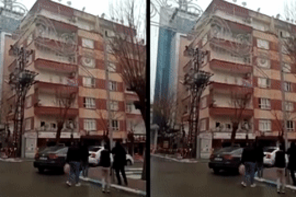 Clip: Ngôi nhà cao tầng đổ sập vì động đất ở Thổ Nhĩ Kỳ, ước tính 8.000 người chết-1