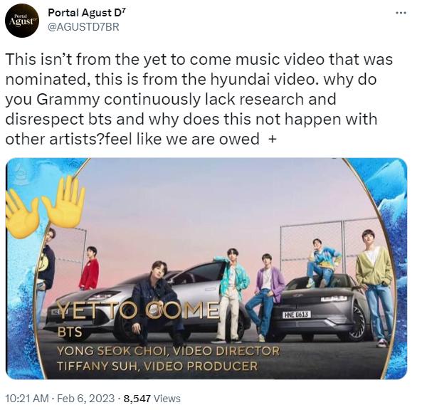 Fan tố Grammys 2023 đối xử bất công với BTS-7