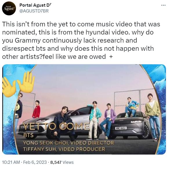 Fan tố Grammys 2023 đối xử bất công với BTS-7