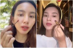Thùy Tiên, Quỳnh Lương gây tranh cãi vì kiểu make up dễ làm hại da