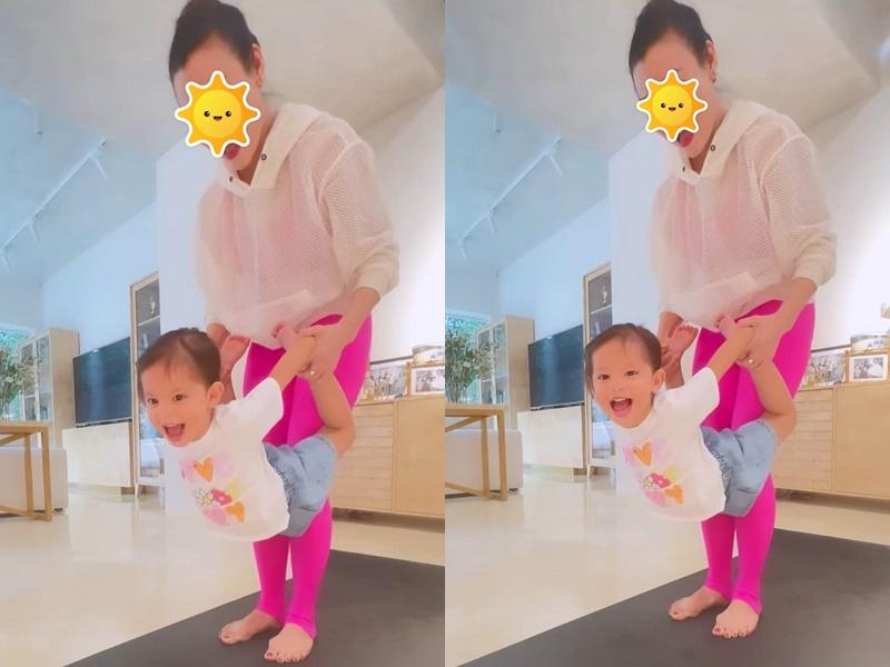 Ái nữ 2 tuổi của Hồ Ngọc Hà tập yoga, ai nấy trầm trồ vỗ tay-9
