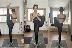 Bầu 6 tháng, Phương Trinh Jolie tự tin thực hiện động tác yoga khó