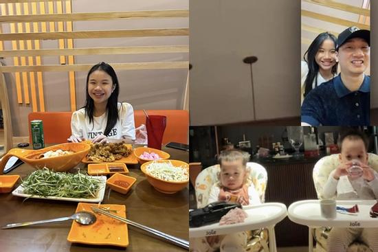 Thành Trung họp gia đình, cảnh 3 con hội ngộ gây thích thú