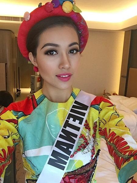 Lan truyền ảnh Ngọc Châu trong vòng phỏng vấn kín Miss Universe-9