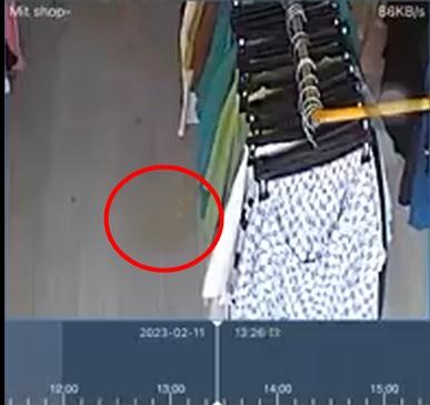 Đi dạo shop thời trang, cô gái hồn nhiên xả lũ ngay tại cửa hàng-2