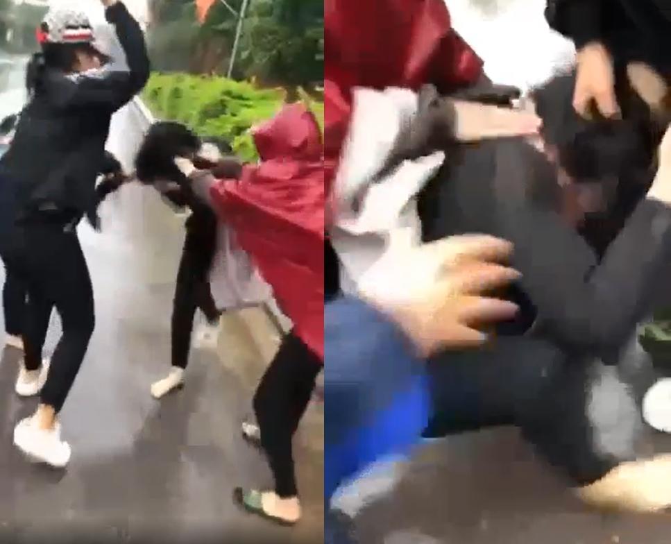 Clip: Đi giao hàng, shipper bị nhóm nữ sinh đánh nhập viện-1