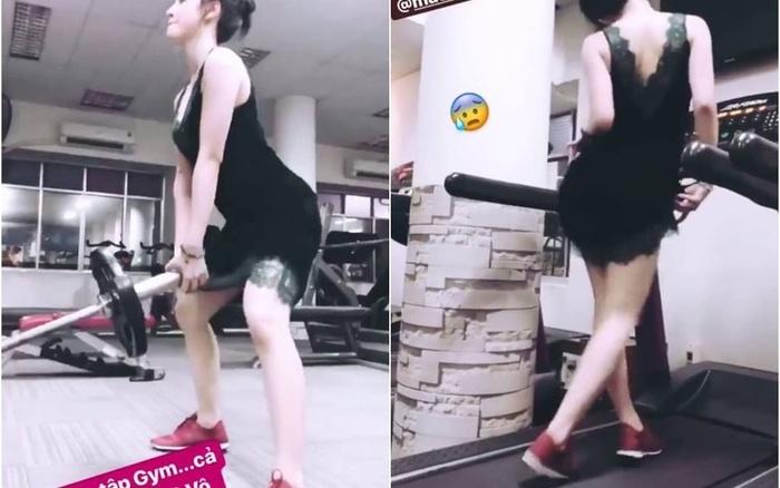 Angela Phương Trinh gây tranh cãi khi mặc váy ngắn cũn đi tập gym-4