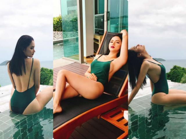 Hương Giang khoe body mỏng dính với đồ bơi như của trẻ con-10