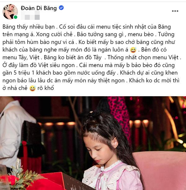 Sinh nhật xa xỉ bị chê quá phèn, Đoàn Di Băng đáp cực sốc-2