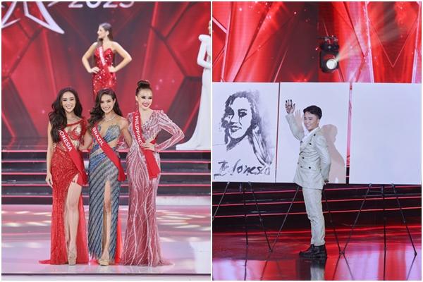 CHƯA TỪNG CÓ: Miss Charm công bố Top 3 bằng tranh vẽ trực tiếp