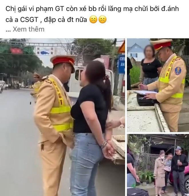 Xôn xao clip người phụ nữ lăng mạ CSGT, nói phải hôn em cho đến chết-1