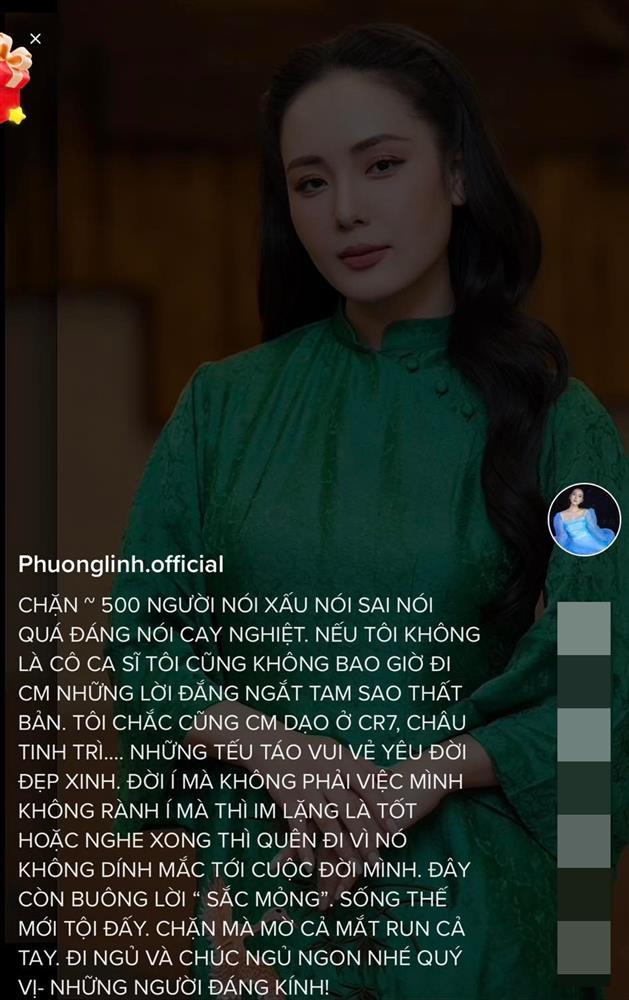 Phương Linh thẳng tay chặn 500 anti-fan vì bị nói xấu nói sai-1