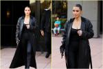 Kim Kardashian diện 'cây đen' sành điệu đến xem đấu bóng rổ