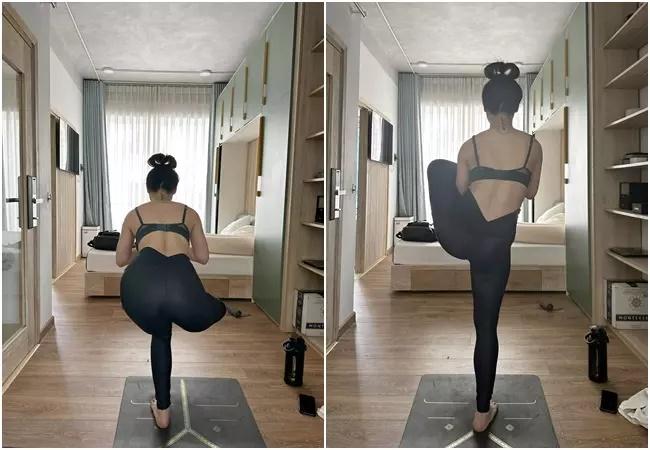 Phương Trinh Jolie bầu 6 tháng tập yoga, nhìn sợ toát mồ hôi-3