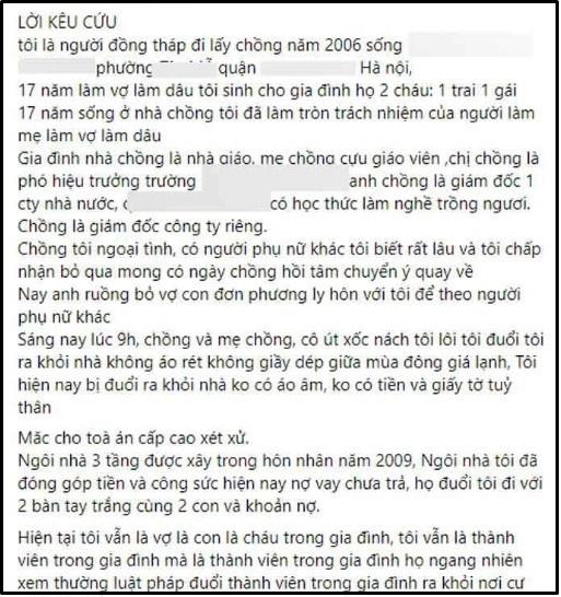 Xôn xao 3 mẹ con bị nhà chồng xua đuổi sau 17 năm chung sống-1