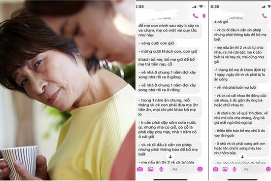 Quy tắc 'dài như sớ' mẹ chồng gửi nàng dâu mới gây sốt MXH