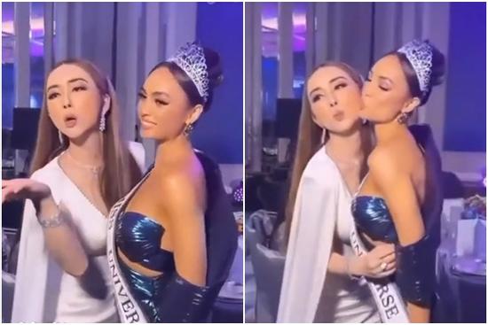 Chủ tịch tỷ phú bị chê tạo dáng lố, lấn át cả Miss Universe 2022