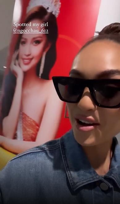 Phản ứng của Miss Universe 2022 khi gặp Ngọc Châu ở sân bay-1