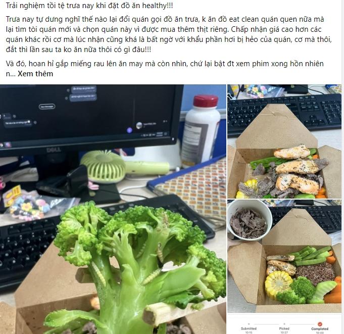 Đặt suất ăn healthy, cô gái giật nảy vì sinh vật lạ ngo ngoe trên rau-1