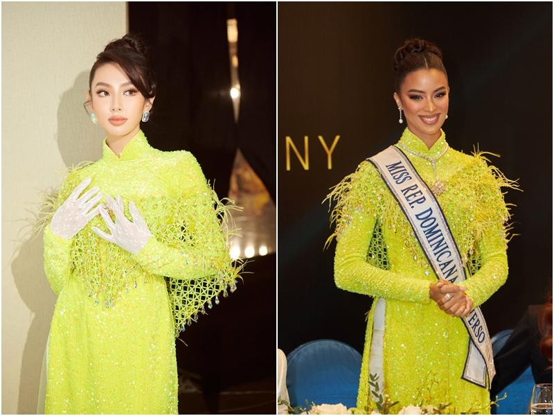Miss Universe 2022 mặc áo dài đụng hàng Hoa hậu Thanh Thủy, Thùy Tiên-6